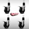Service Caster 4'' SS Phenolic Swivel 1-3/4'' Expanding Stem Caster Set Total Lock Brake, 4PK SCC-SSEXTTL20S414-PHS-134-4 - alternate 2